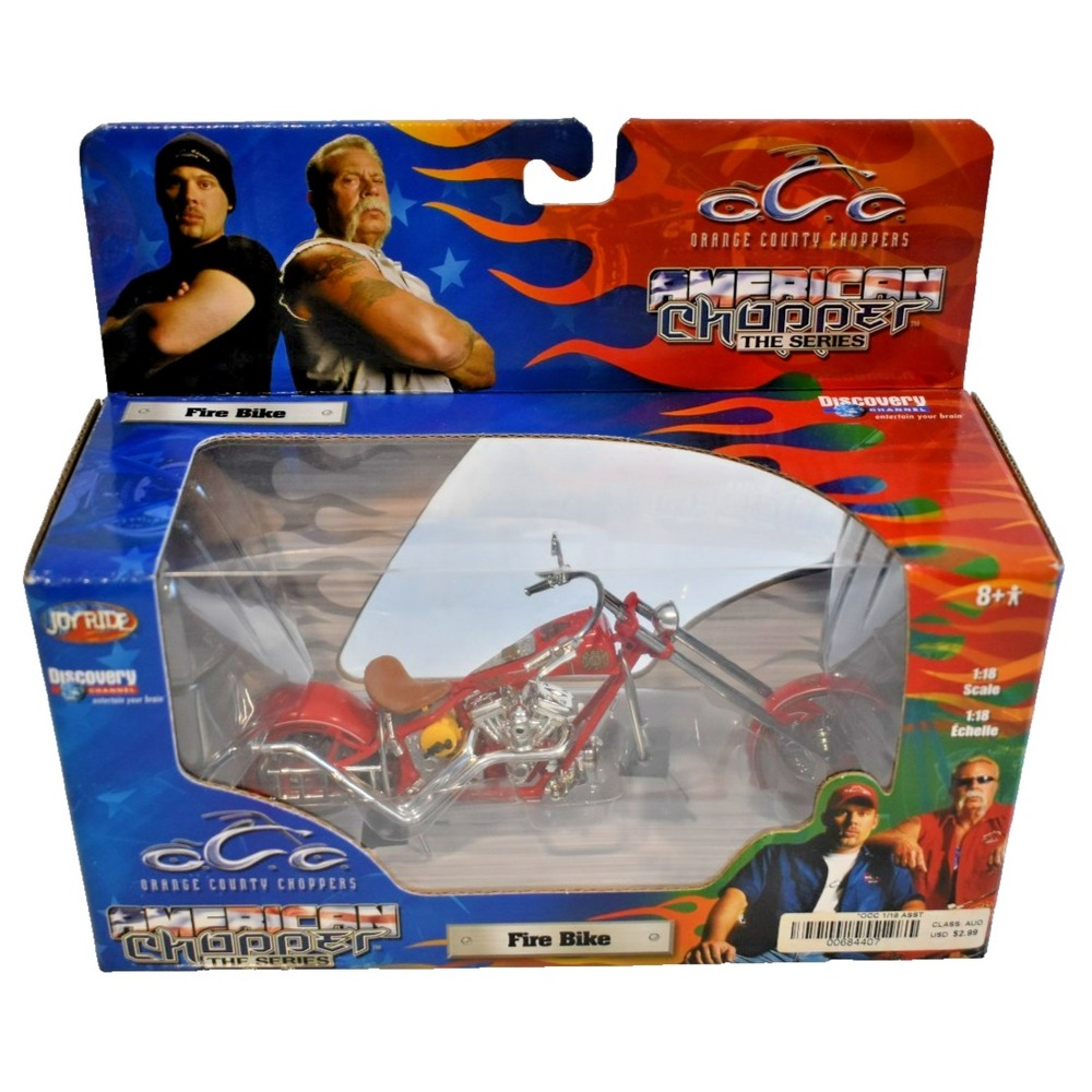 ERTL Joyride 2005 Fire Bike OCC Orange County Choppers 1:18 Diecast 78909